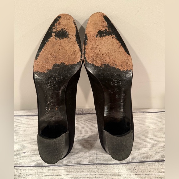 SESTO MEUCCI Chic Black suede Women's block heels/ size 6 - Picture 10 of 12